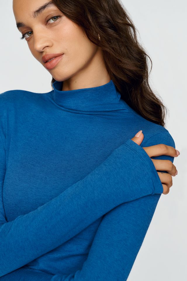 By Anthropologie Arena Wool Blend Fitted Turtleneck Top #3