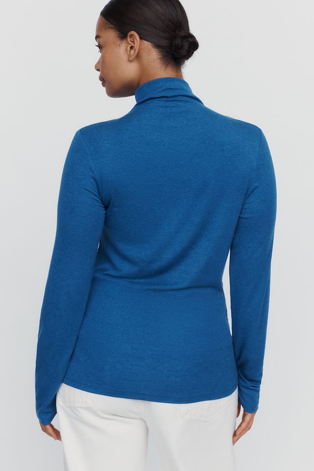 By Anthropologie Arena Wool Blend Fitted Turtleneck Top #5
