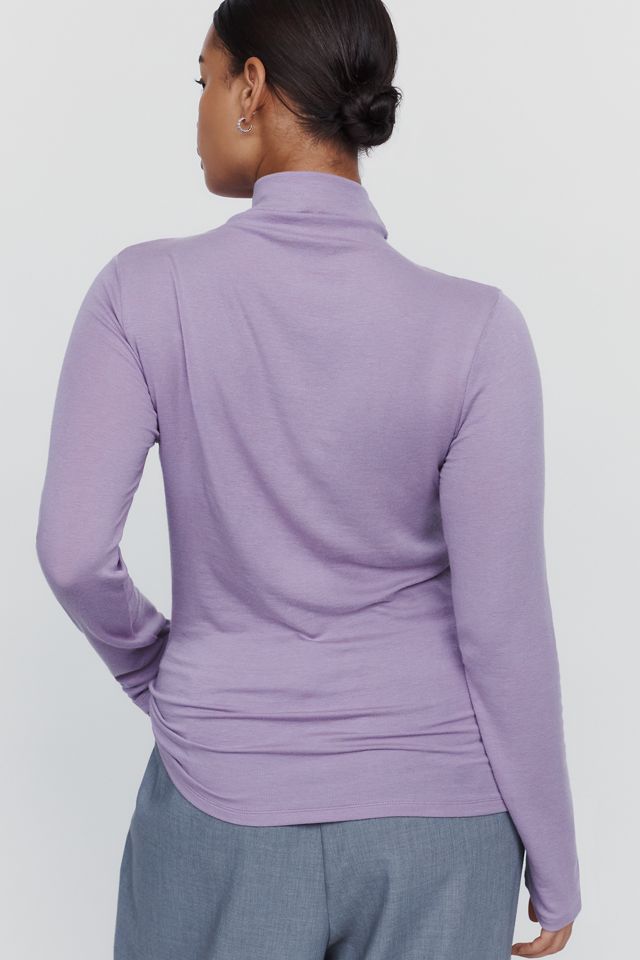 By Anthropologie Arena Wool Blend Fitted Turtleneck Top #6