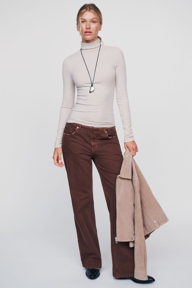 By Anthropologie Arena Wool Blend Fitted Turtleneck Top #4