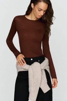 Pilcro Dumont Wool Blend Long-Sleeve Top