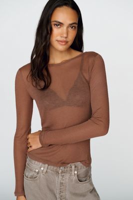 By Anthropologie Bruna Cashmere Modal Ribbed Top