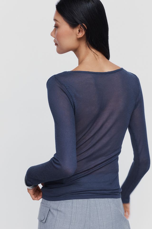 By Anthropologie Bruna Cashmere Modal Ribbed Top #2