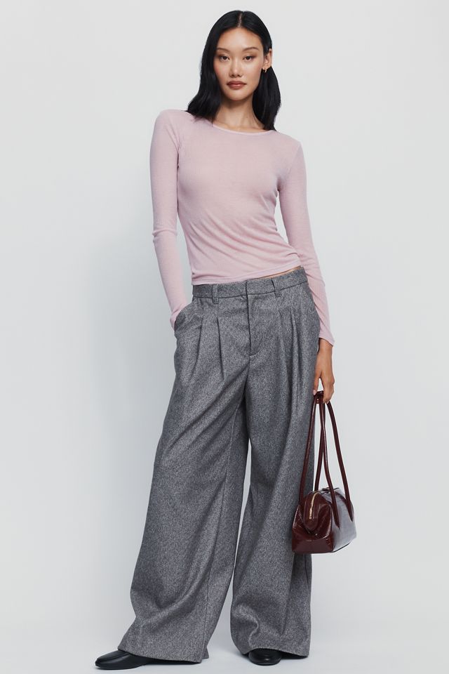 By Anthropologie Bruna Cashmere Blend Ribbed Top #1