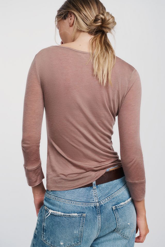 Pilcro Pearson Wool Bend Tissue Weight Top #1