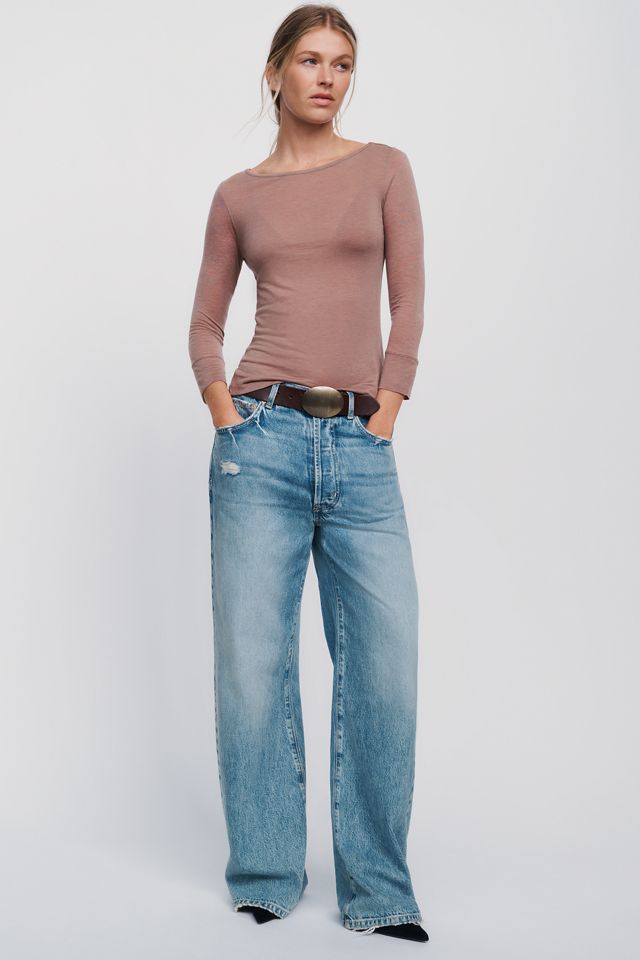 Pilcro Pearson Wool Bend Tissue Weight Top #3