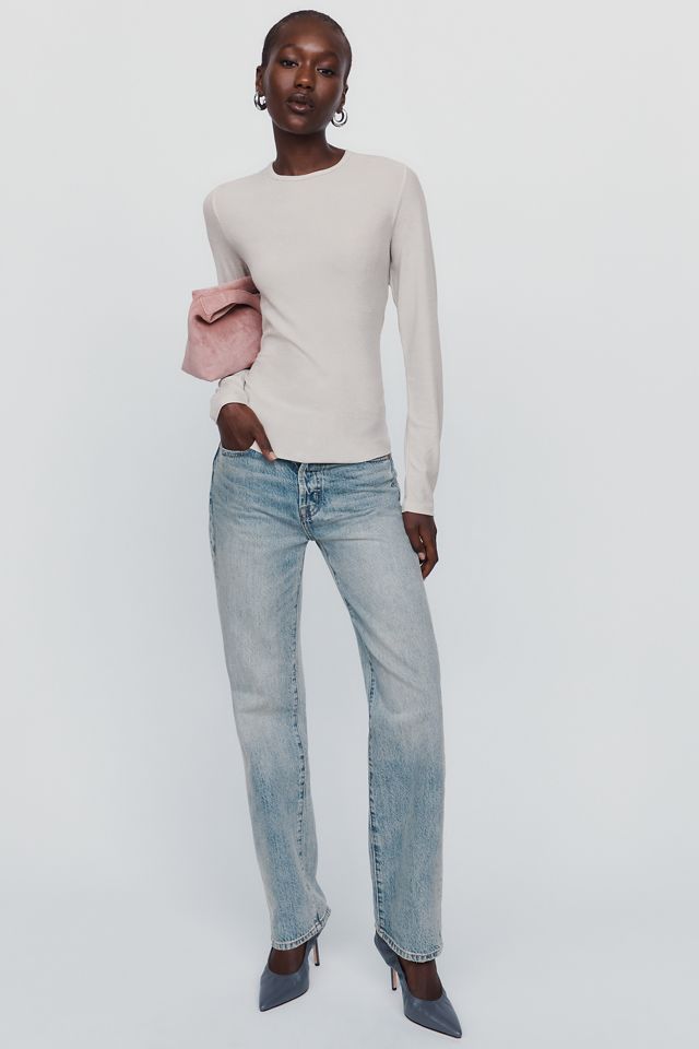 By Anthropologie Lurex Long Sleeve Tee #3
