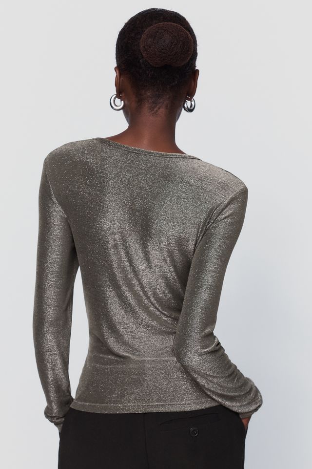 By Anthropologie Lurex Long Sleeve Tee #2