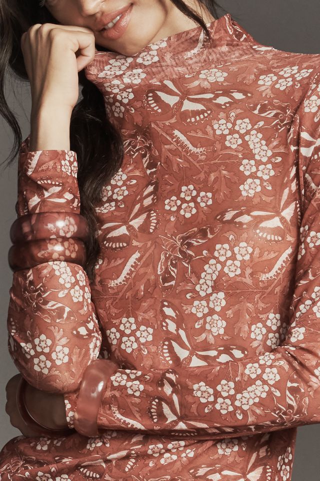 By Anthropologie Mesh Turtleneck Top #1