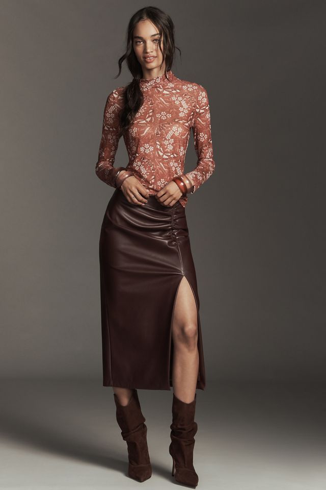 By Anthropologie Mesh Turtleneck Top #2