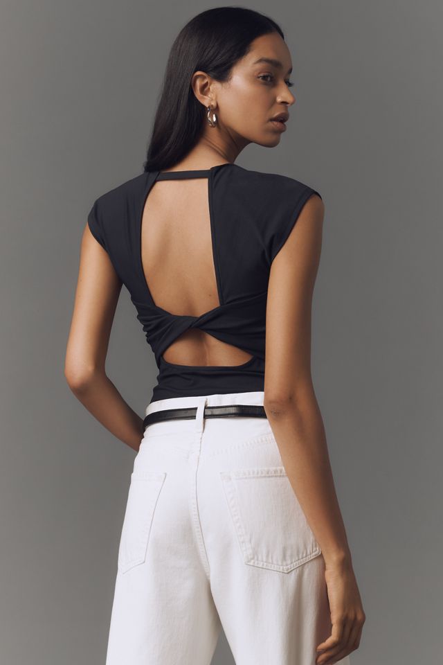 By Anthropologie Short-Sleeve Square-Neck Bodysuit #1