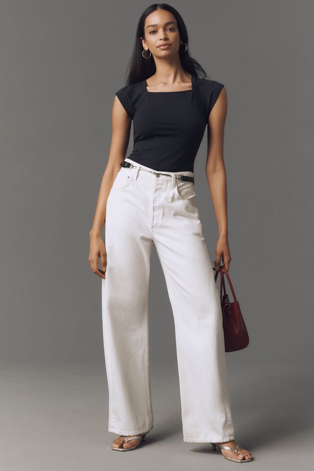 By Anthropologie Short-Sleeve Square-Neck Bodysuit #2