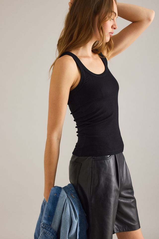By Anthropologie Ribbed Scoop Tank Top #4