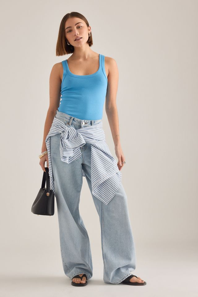 Canotta scollo a U costine By Anthropologie #2