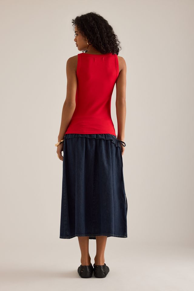 By Anthropologie Geripptes Tank Top mit Rundhalsausschnitt #4