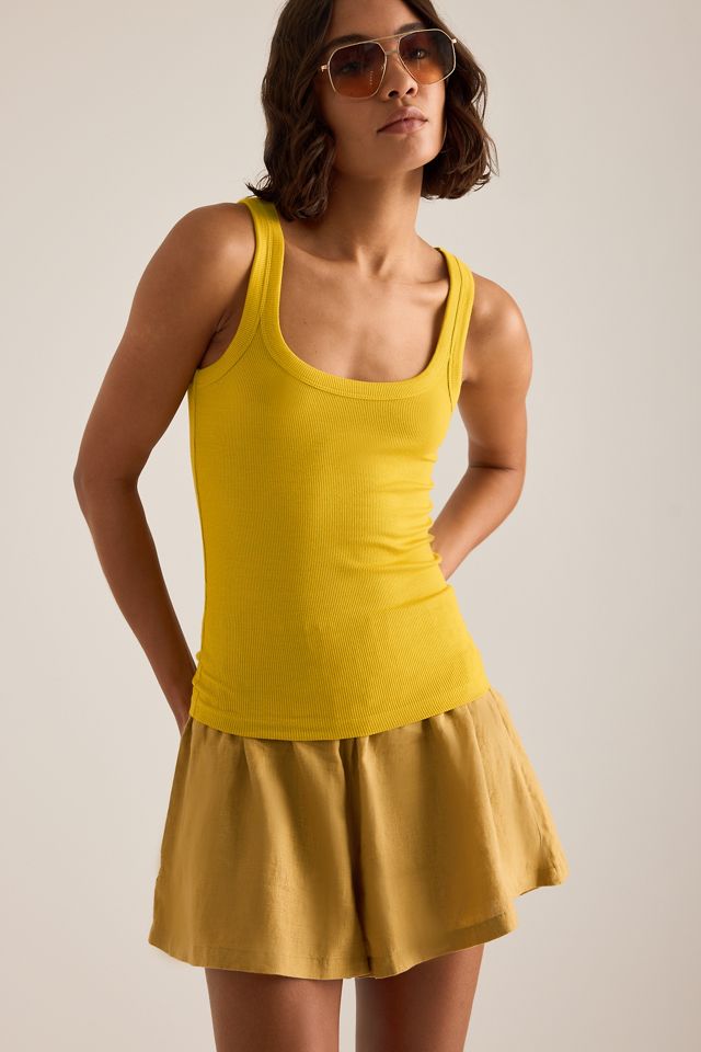 By Anthropologie Geripptes Tank Top mit Rundhalsausschnitt #1