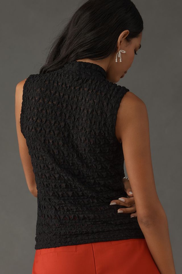 Sanctuary Mock-Neck Pucker Up Lace Tank #1