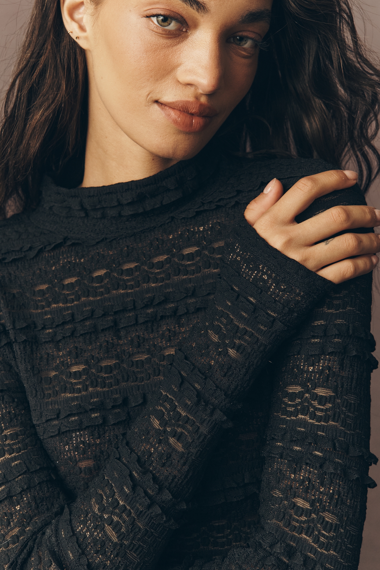 Sanctuary High Crew-Neck Layering Top