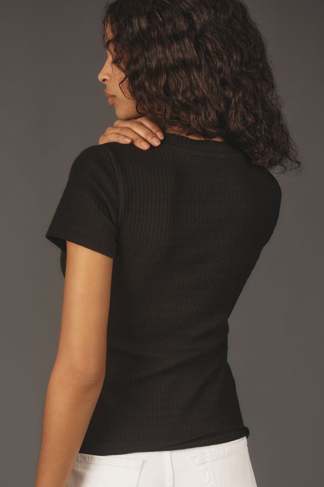 Pilcro Textured Rib Layering Tee #1