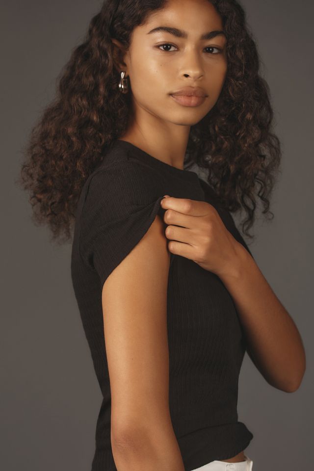 Pilcro Textured Rib Layering Tee #3