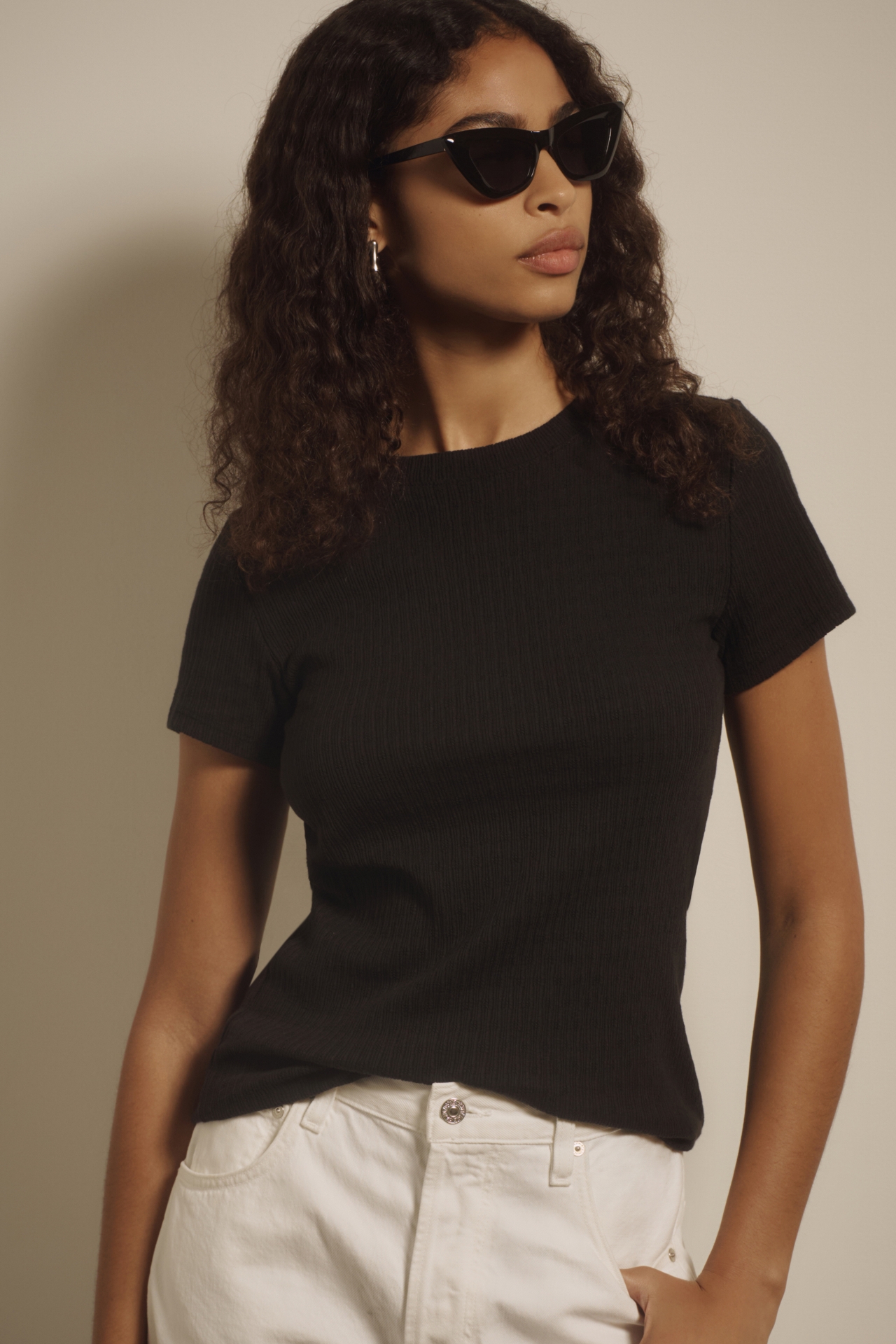 Pilcro Textured Rib Layering Tee