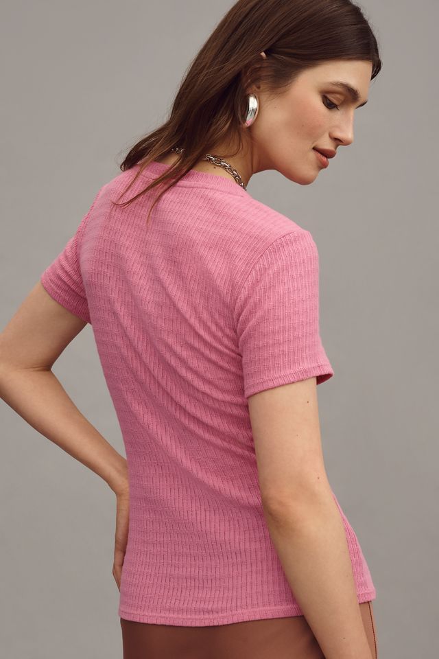 Pilcro Textured Rib Layering Tee #1