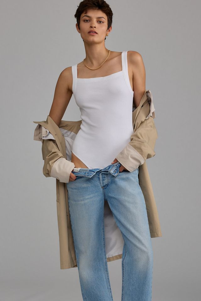 Pilcro Sleeveless Square-Neck Bodysuit #1