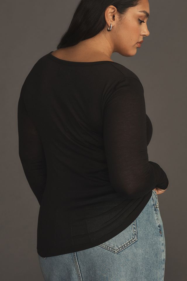 Maeve Long-Sleeve Scoop-Neck Top #5