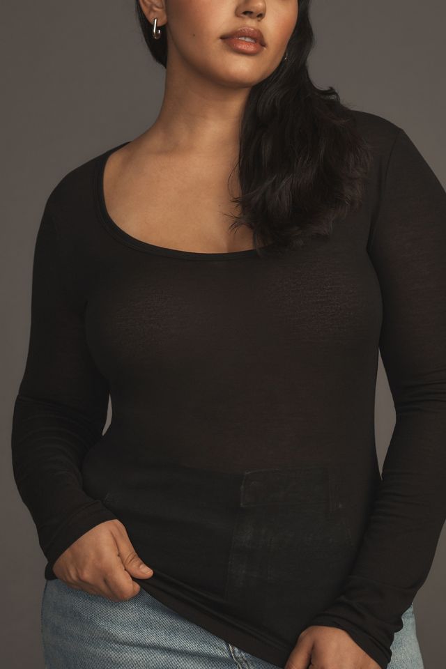 Maeve Long-Sleeve Scoop-Neck Top #7