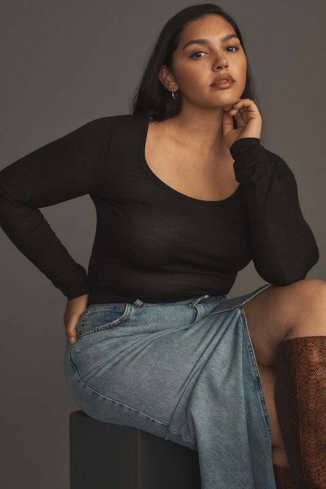 Maeve Long-Sleeve Scoop-Neck Top #4
