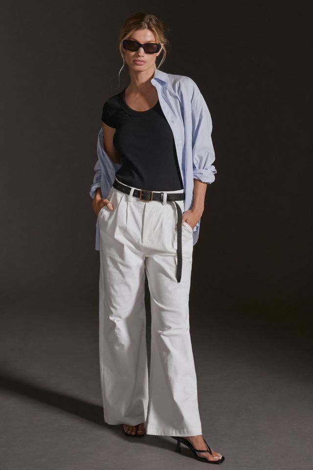 Pilcro Slim Scoop-Neck Tee #1