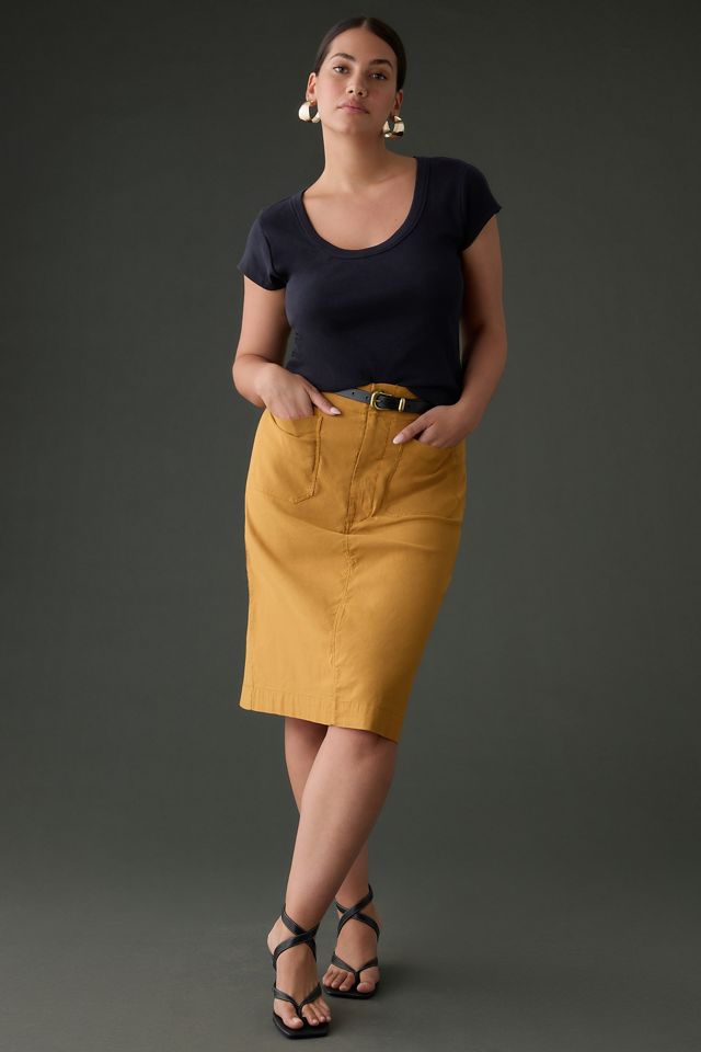 Pilcro Slim Scoop-Neck Tee #6