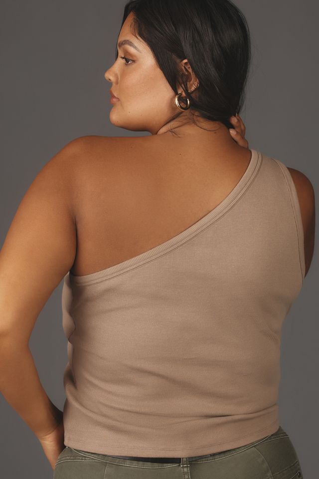 The Zeda Ribbed One-Shoulder Top by Pilcro #5