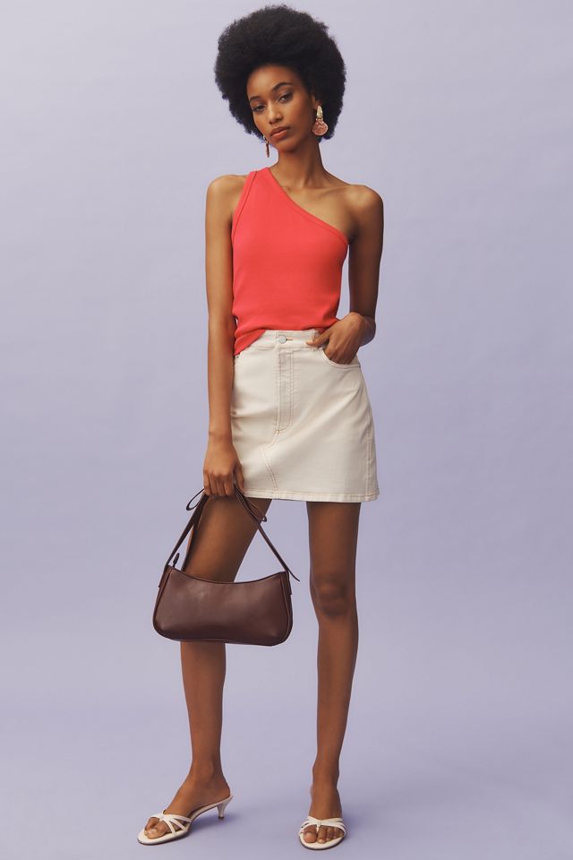 The Zeda Ribbed One-Shoulder Top by Pilcro | Anthropologie