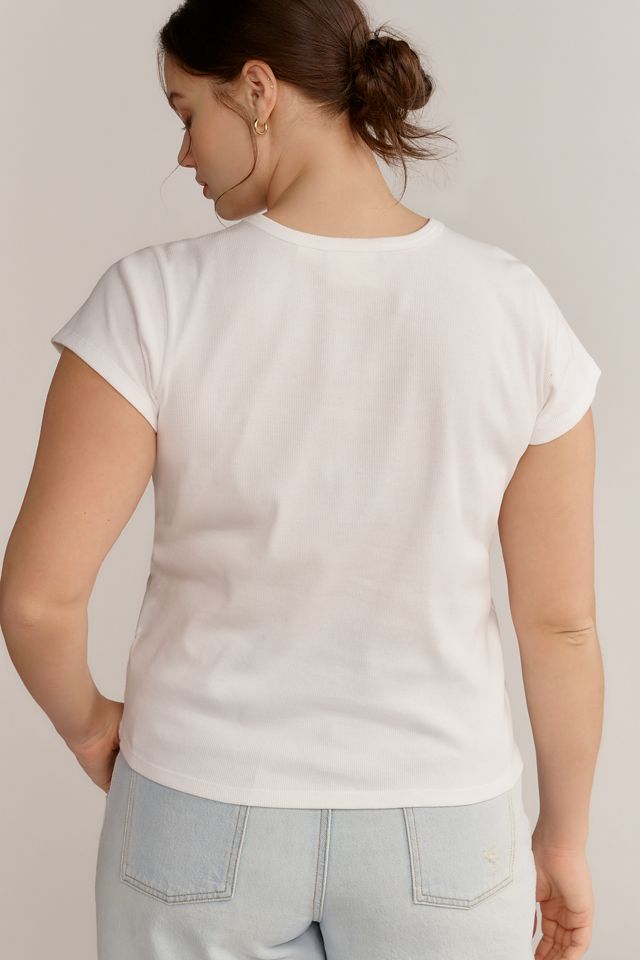The Blair Stretch Cotton Short-Sleeve Baby Tee by Maeve #10