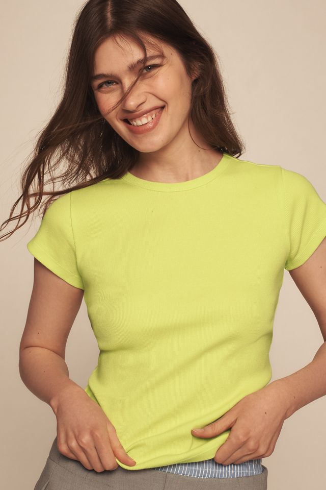 The Blair Stretch Cotton Short-Sleeve Baby Tee by Maeve #3