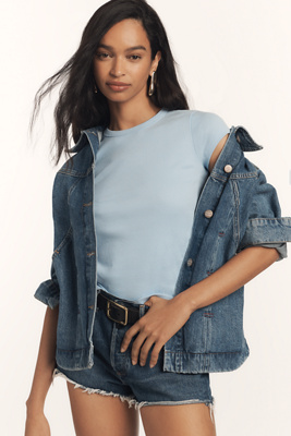 Maeve The Blair Baby Tee By  In Blue