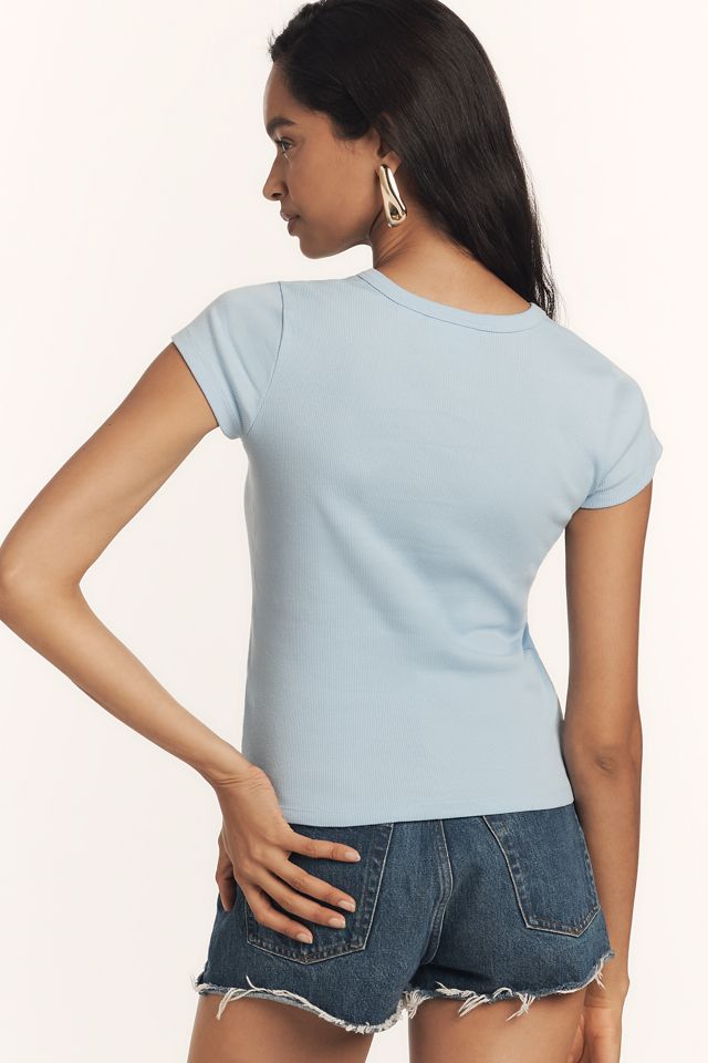 The Blair Stretch Cotton Short-Sleeve Baby Tee by Maeve #2