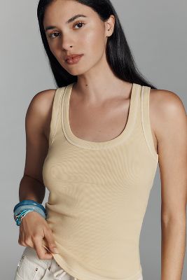 Pilcro The Sunny Scoop-neck Tank Top By