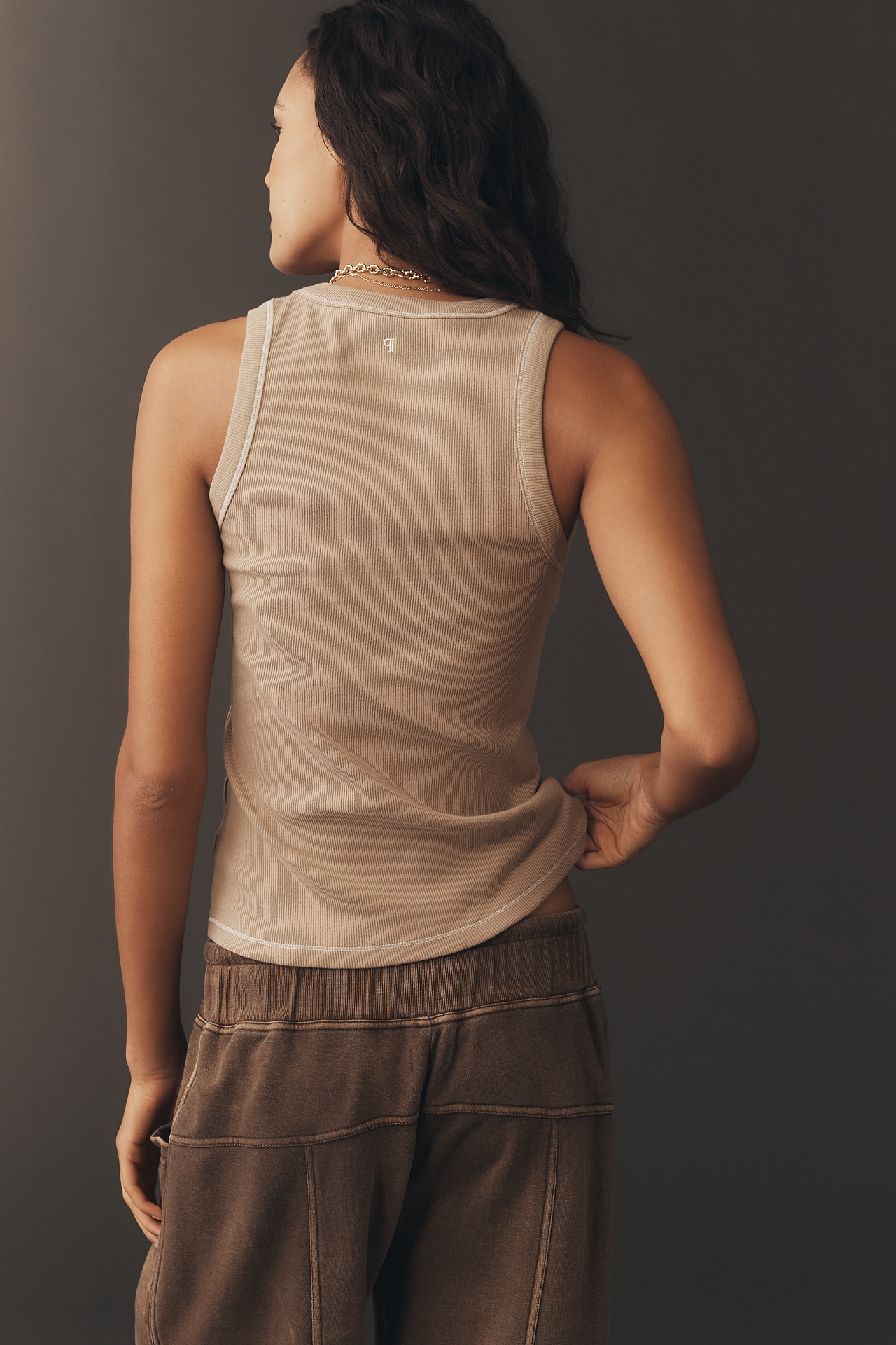 Sunny Scoop-Neck Tank  by Pilcro