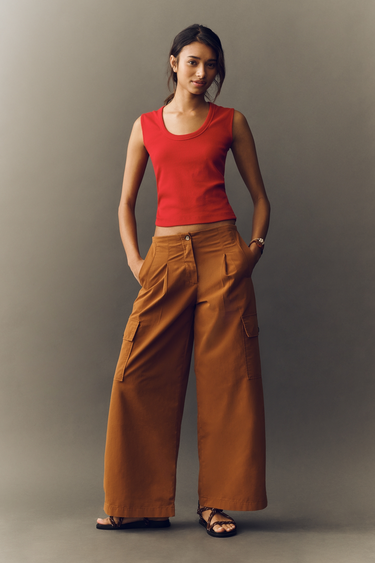 By Anthropologie Scoop-Neck Muscle Tank Top