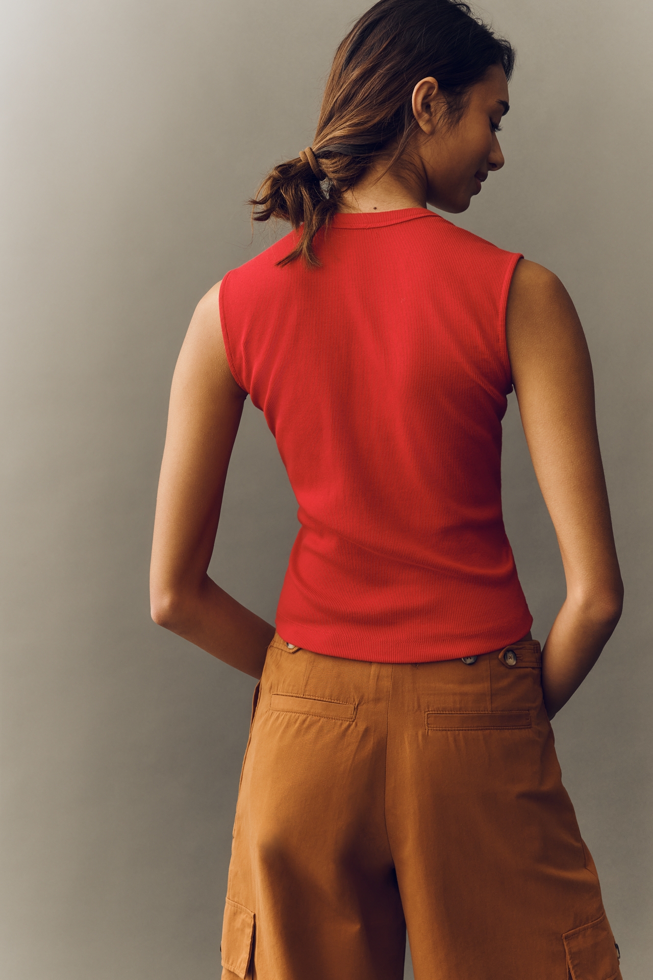 By Anthropologie Scoop-Neck Muscle Tank Top