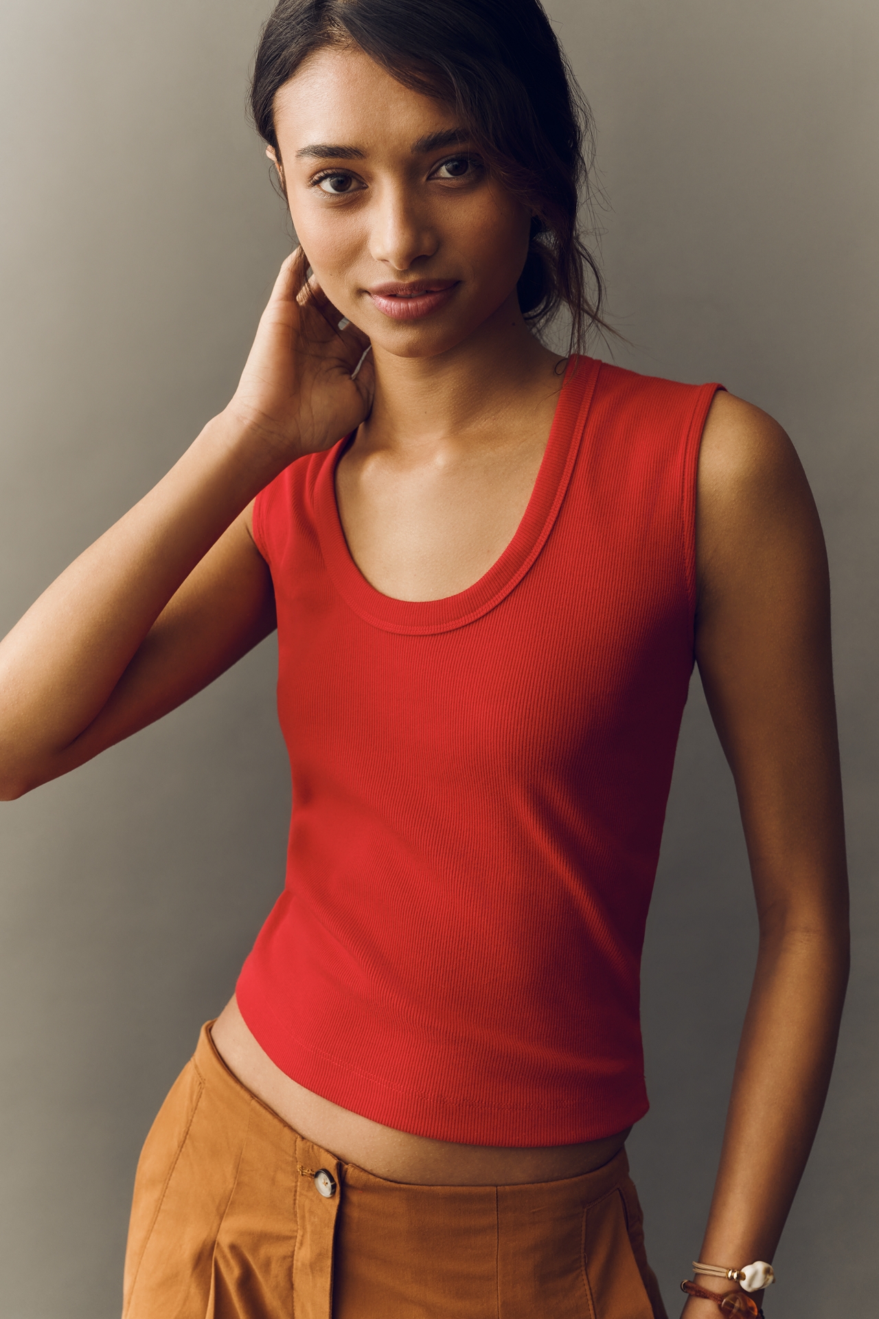 By Anthropologie Scoop-Neck Muscle Tank Top