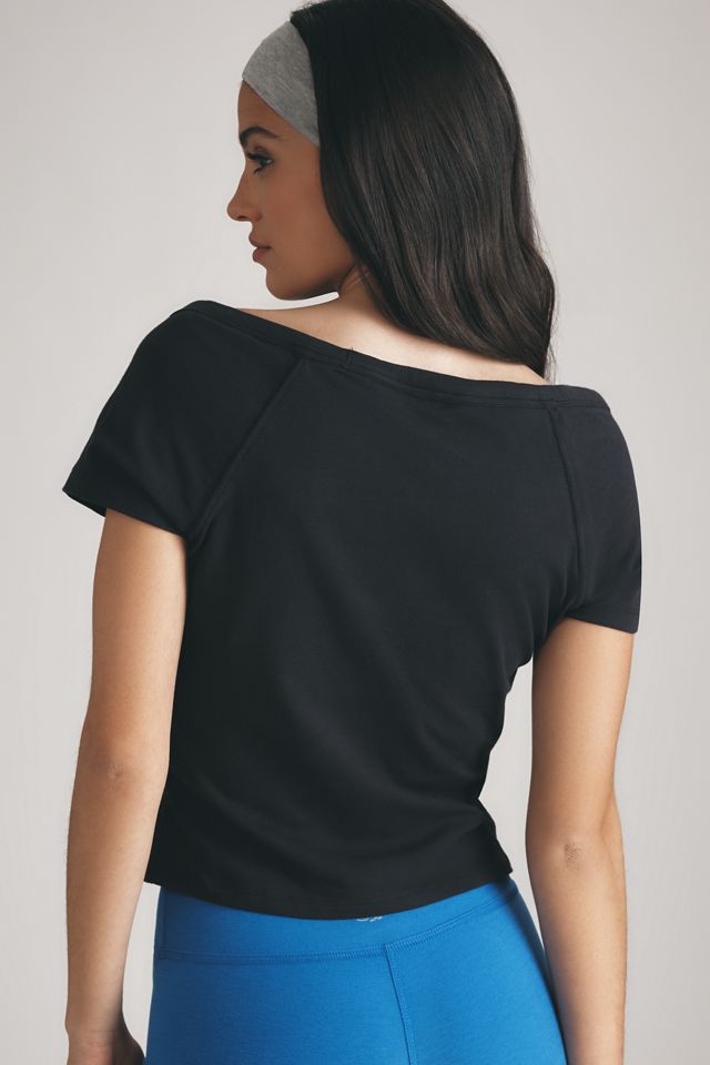 Maeve Scoop-Neck Ribbed Tee #1