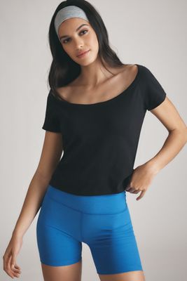 Maeve Rundhalsoberteil mit Rippenmuster