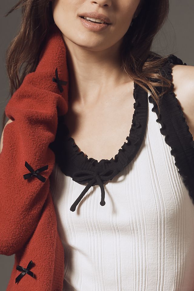 Maeve Ruffled Tie-Neck Tank #1
