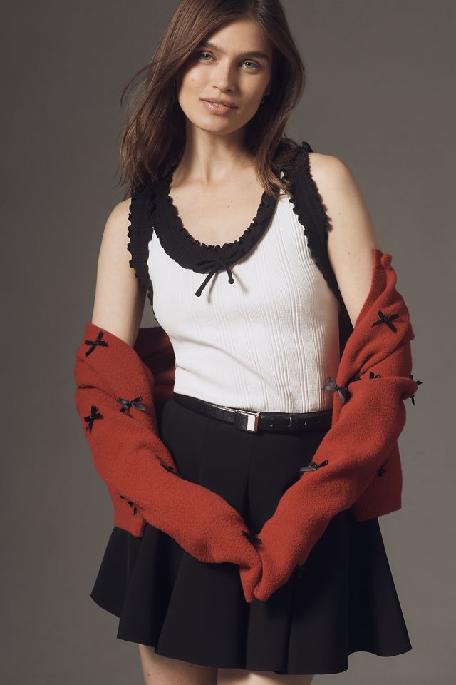 Maeve Ruffled Tie-Neck Tank #3