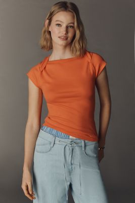 Maeve The Provence Cap-Sleeve T-Shirt