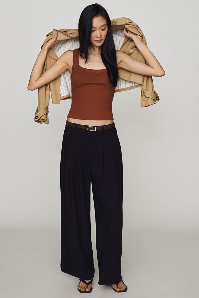 Maeve Cotton Wide Scoop-Neck Tank #1