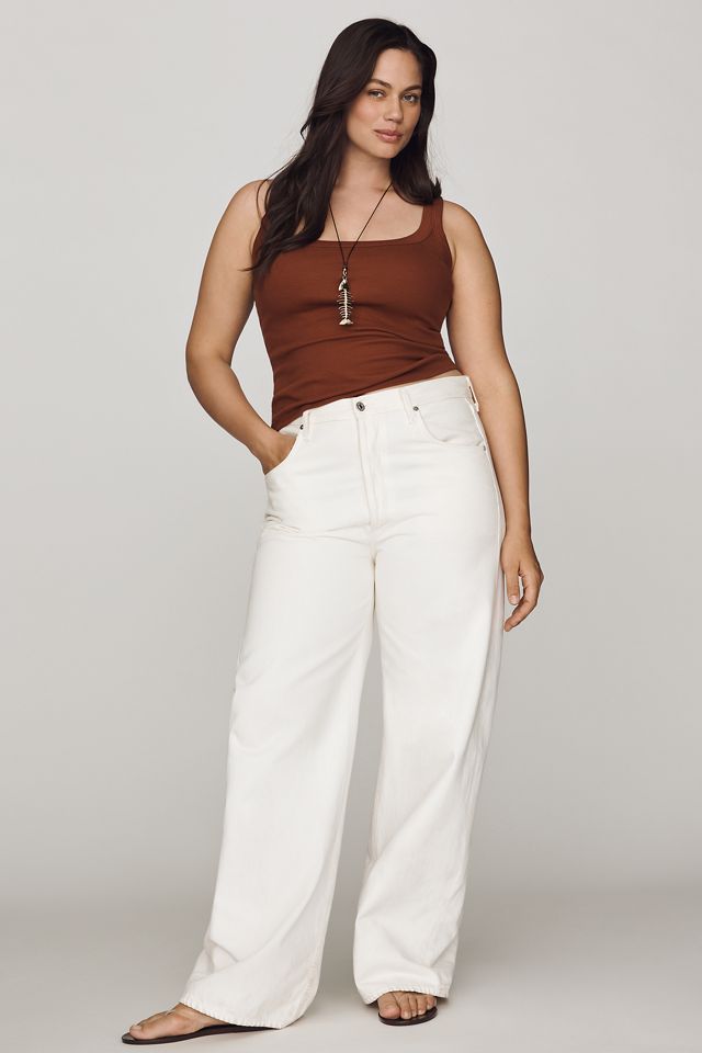 Maeve Cotton Wide Scoop-Neck Tank #5